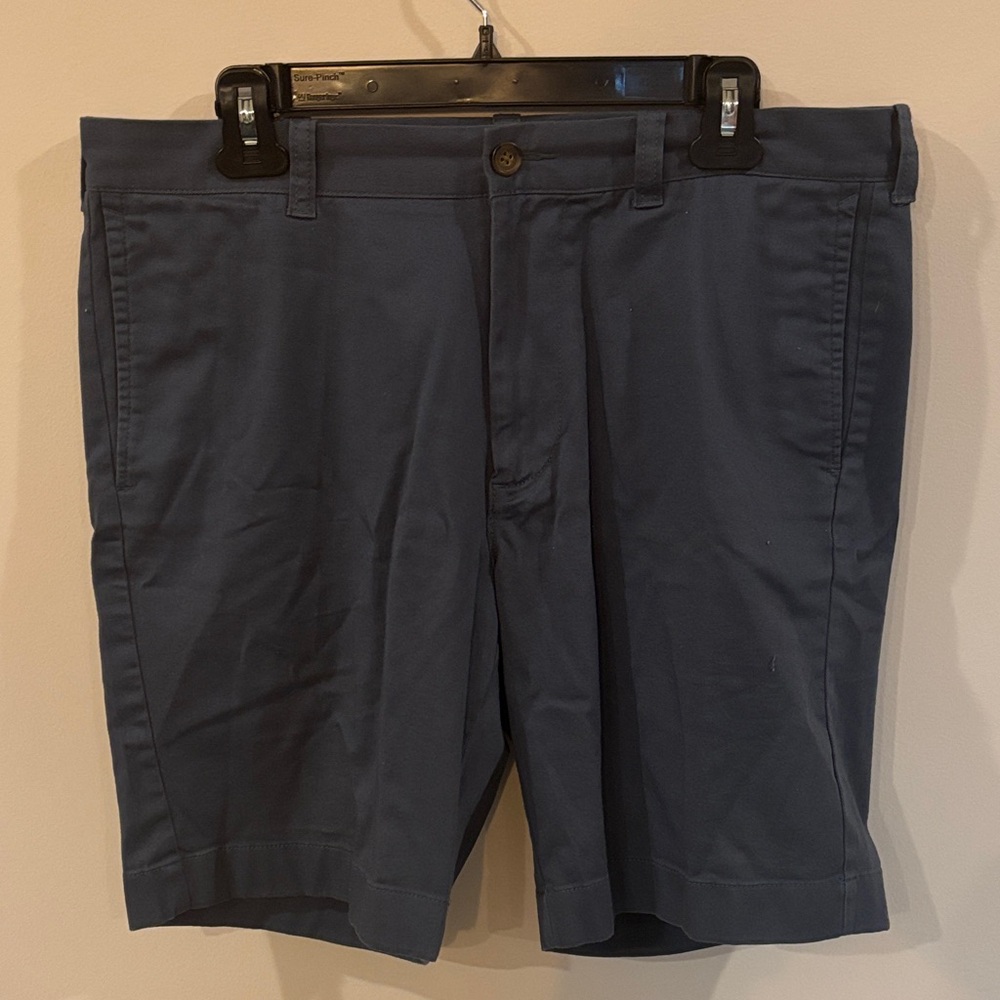 J Crew Navy Blue Flat Front Shorts Men's 34W